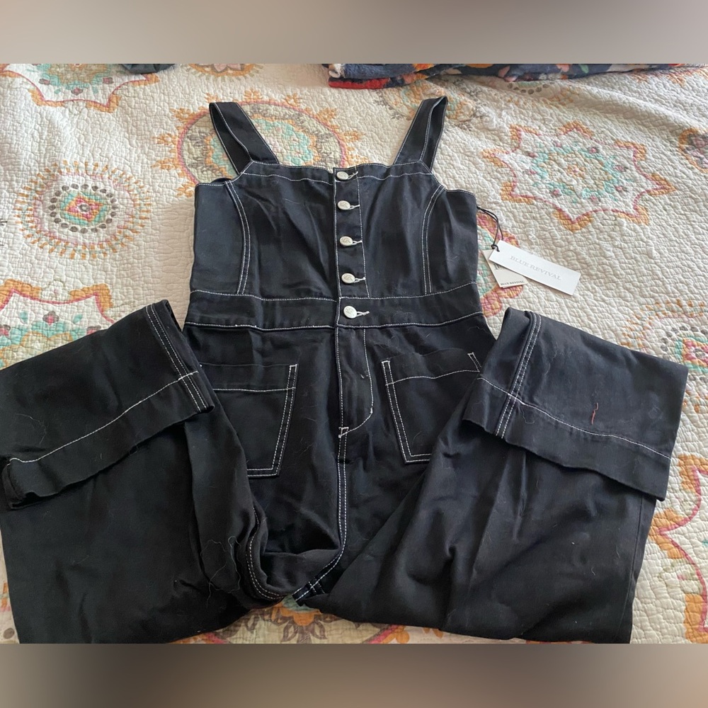 NWT Jolie The Blue Revival Lexi Jumpsuit XS Black Magic